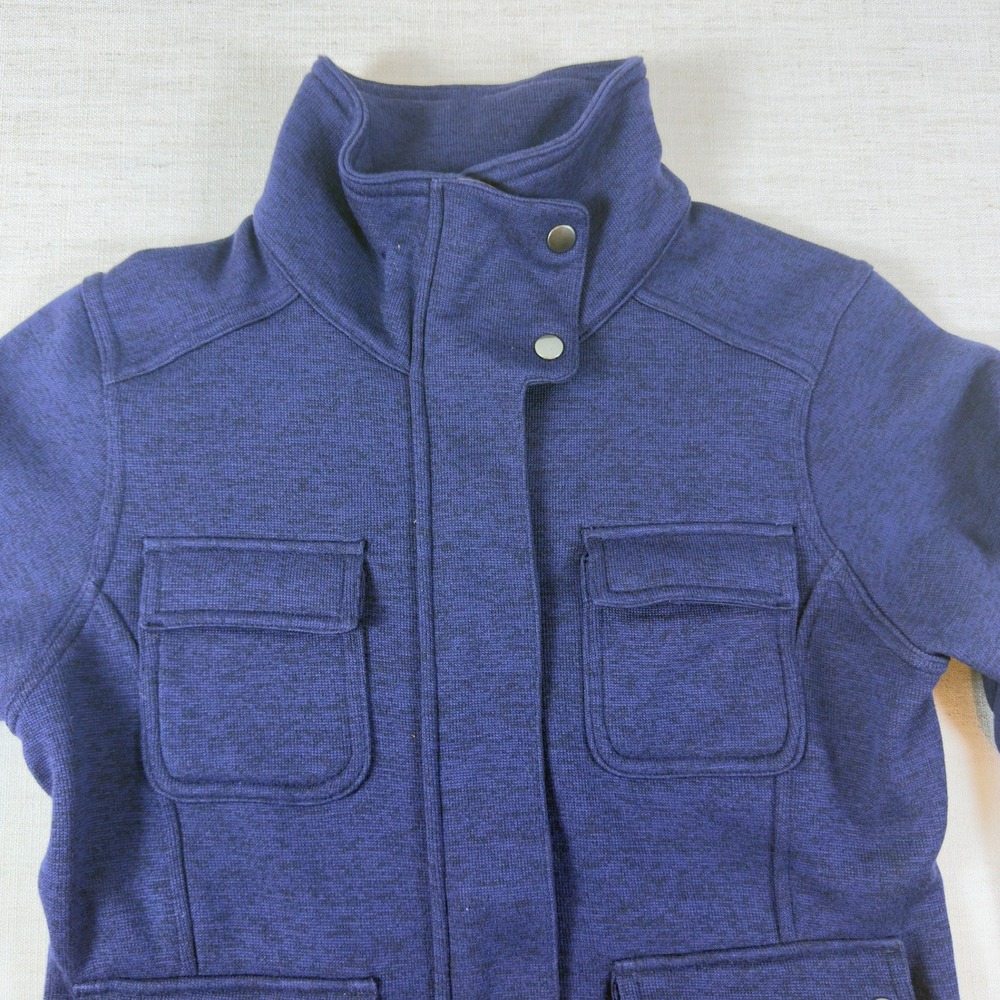 Patagonia Better Sweater Icelandic Jacket Womens Medium Navy Blue Heather Fleece - Picture 2 of 8